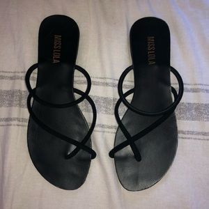 Black strappy sandals